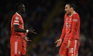 mane và sane được cho là đã xảy ra xíc mích với nhau trong trận đấu của bayern và man city