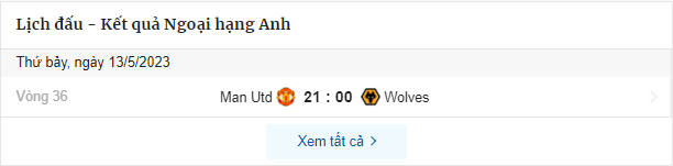 Lịch thi đấu Man Utd sắp tới